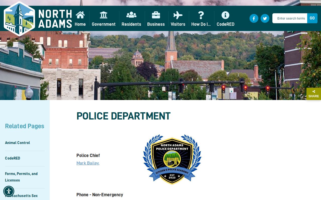 North Adams arrest records official Police Department page
